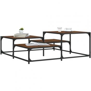 vidaXL Coffee Table Brown Oak 107x107x40 cm Engineered Wood