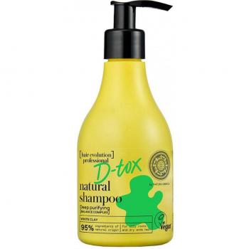 Natura Siberica D-tox Natural Shampoo with White Clay for Deep Cleansing, 245ml