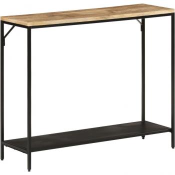 Consola 90x30x75cm Madera maciza Mango áspero y hierro