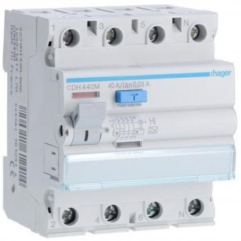 Diferencial HAGER CDH440M 4P 40A 30mA tipo HI