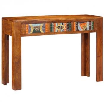 vidaXL 110x35x75 cm Solid Acacia Wood Console Table