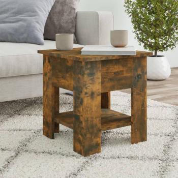 vidaXL Coffee Table Smoked Oak 40x40x42 cm Engineered Wood