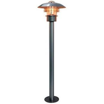 Lámpara de pie Malmo, farolillo de luz para poste exterior, acero inoxidable 304, plata, IP44, E27