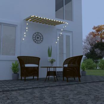 Toldo retráctil con LED amarillo y blanco 250x150 cm - Protección Rayos UV para Terraza Patio Exterior Jardín