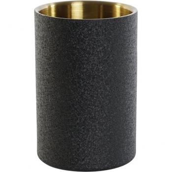 Enfriador de Botellas DKD Home Decor Negro Dorado Acero Inoxidable 12 x 12 x 18 cm.