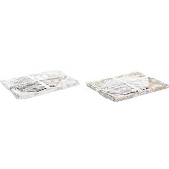 Mantel y Servilletas DKD Home Decor 9 Piezas Algodón 150 x 250 cm Beige Rosa Blanco Verde Marrón Claro