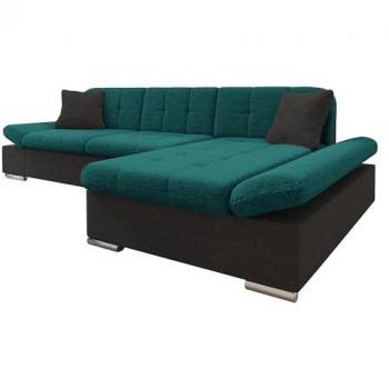 Sofá rinconero Comfivo 152, con función de descanso y caja de ropa de cama, 278x161x76cm