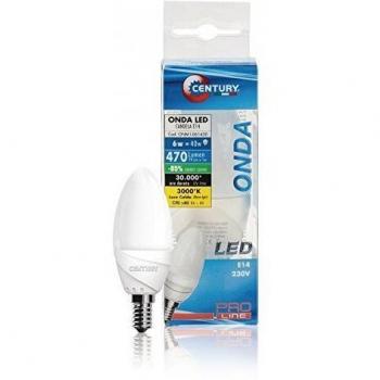Bombilla LED de vela, 6 W, base E14