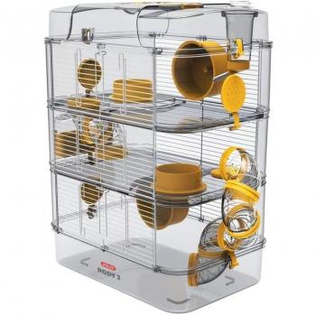 Jaula Zolux Rody3 Trio Metal Plástico para Hamsters, Ratones y Gerbils