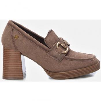 Carmela Women's Taupe Suede Moccasins with Heel