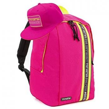 Mitama Mochila Colortouch, rosa fucsia flúor, escuela y tiempo libre, con sombrero de regalo