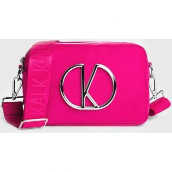 Bolso Cruzado Ajustable Kalk Fucsia con Cierre de Cremallera