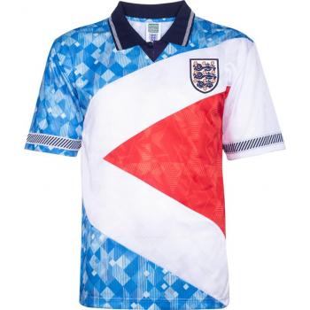 Score Draw England 1990 Mash Up Retro Football Shirt - Male - Blue - XL