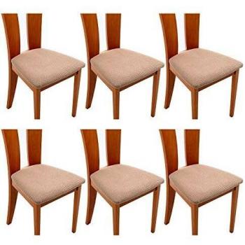 TIANSHU Funda Asiento Silla,Fundas elásticas para Asientos de sillas de Comedor y Oficina Jacquard Poliéster Elástica Fundas sillas Duradera