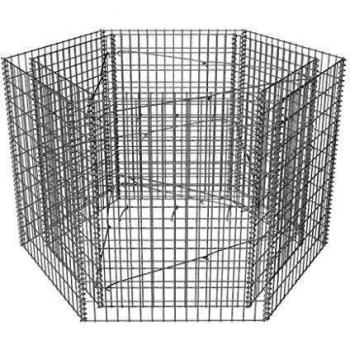 Hexagonal Gabion Raised Bed 160x140x100 cm