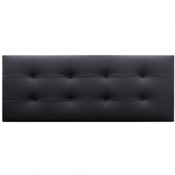 Cabecero Tapizado Capitoné en Polipiel Negro 160x60 cm para Camas de 150/160 cm - Dhome