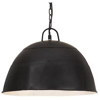Lámpara colgante vintage redonda 25 W negra 41 cm E27