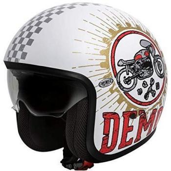Premier Casco de moto VINTAGE SD8BM Blanco MAT, Blanco, L