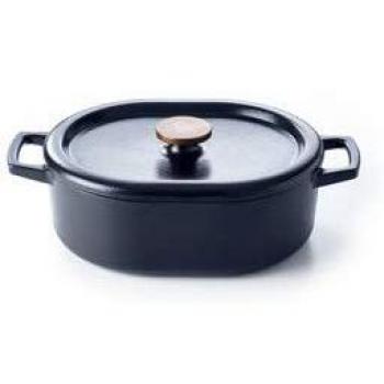 Cocotte ovalada de hierro fundido esmaltado Nori 31 cm - 5.5 L - Negra