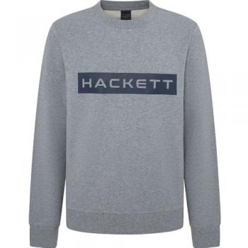 Sudadera de Hombre Hackett Sport con Logo Estampado, Gris/Navy, Talla 3XL