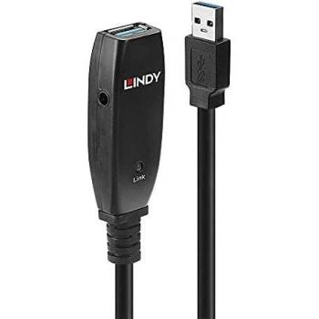 Cable USB Lindy 43322 Negro 15M - Alta Calidad