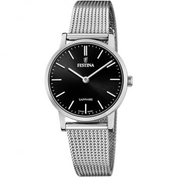 Reloj de Mujer Festina Swiss Made F20015/3 con Esfera Negra