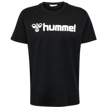 Camiseta Hummel Go 2.0 Logo de Manga Corta para Hombre Color Negro Talla XXL