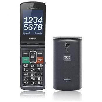 Brondi Amico N°Uno 108g Titanio Teléfono para personas mayores - Teléfono móvil