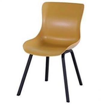 Conjunto de 2 Sillas de Jardín Hartman Sophie Element Dining - Amarillo Curry y Negro con Cojines Gratis