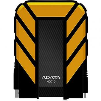 ADATA AHD710-1TU3-CYL Durable HD710 - Disco duro externo de 1 TB, negro y amarillo