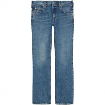 Gucci Women's Horsebit Denim Jeans in Blue | Size 25 | 776546XDCU64447