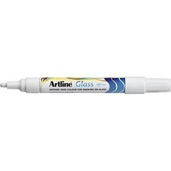 Rotulador Artline Glass Marker Especial Cristal Borrable En Seco O Humedo Color Blanco 12 Unidades