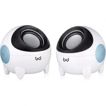 Biwond Wally Speaker Altavoces Multimedia 3Wx2 con Sonido Estéreo 3D, Woofer de 4 y Dos Altavoces Satélite de 2.5, Luces RGB