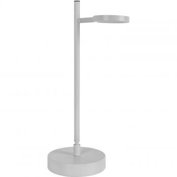 Lámpara de mesa LED recargable Lupa, blanca, altura 45 cm, metal, Touchdim