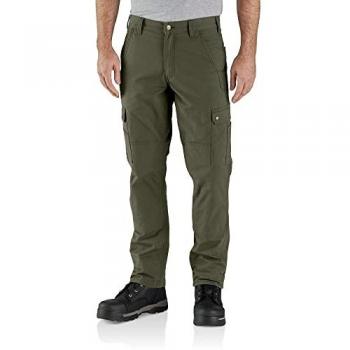 Carhartt Men's Green Fleece Lined Cargo Work Pants - Size 33