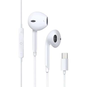 Auriculares Intrauditivos por Cable Klack con Conector USB Tipo C Blancos
