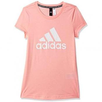 adidas Yg Mh Bos tee Camiseta, Niñas, rosglo/Blanco, 116