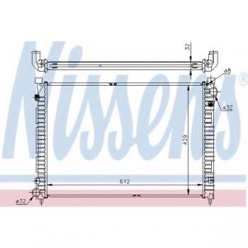 Radiador de refrigeración del motor NISSENS 64301A