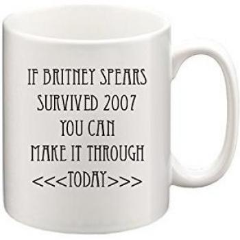 Taza de café de cerámica, 160114-1, mensaje en inglés, cerámica, Britney, 283 g