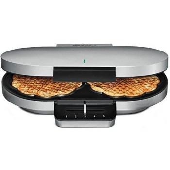 Gofrera Rommelsbacher WA 1200 Plata y Negro - 2 Barquillos