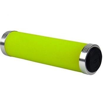 ELTIN Silicon Touch Puño Grip Bicicleta, Unisex Adulto, Amarillo flúor/Plata, Talla Única