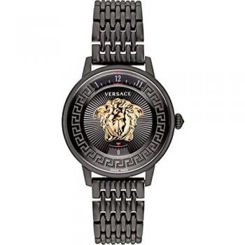 Versace Unisex Medusa Icon Black Stainless Steel Quartz Watch