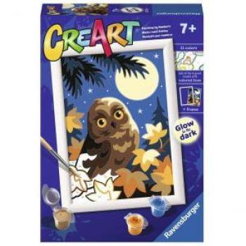 Ravensburger CreArt Kit Pintura Lechuza a la Luz de la Luna