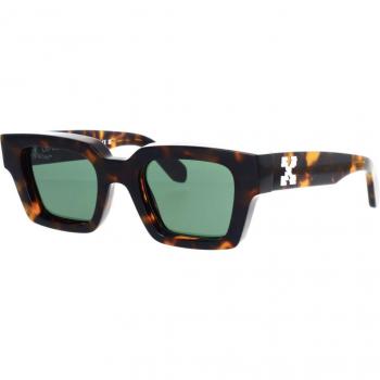 Off-White Oeri008 Sunglasses, Virgil Abloh Collection, Color: 6455 Havana Green, Unisex, Squadrata Style, Size: 50 MM