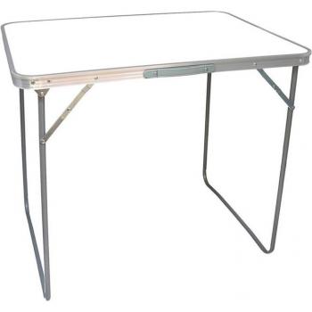 Mesa de Camping Plegable Aluminio y MDF 70x80x60 cm, Ideal para Jardín, Trabajo y Picnic