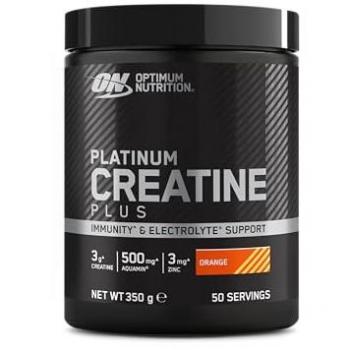 Platinum Creatine Plus - 350g de Optimum Nutrition, creatina en polvo, sabor naranja, formulación avanzada para aumentar la fuerza y el rendimiento muscular, contiene creatina monohidratada y otros ingredientes para mejorar la absorción