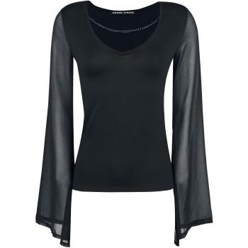 Outer Vision Carolyn Manga Larga Mujer Negro S
