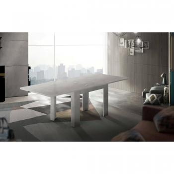Mesa Extensible Dlirol - Consola Auxiliar de Cocina, 100% Made in Italy, 90x90h75 cm, Pizarra