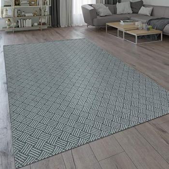 Alfombra De Tejido Plano Moderna Con Tejedura Motivo Trenzado Diseño Geométrico Gris 120x160 cm - Paco Home