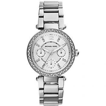 Michael Kors Women's Watch MINI PARKER, 33 mm case size, Multifunction movement, Stainless Steel strap